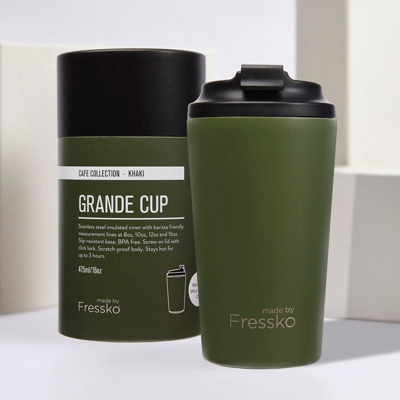 Reusable 16oz Grande Coffee Cup - Khaki - Mu Shop
