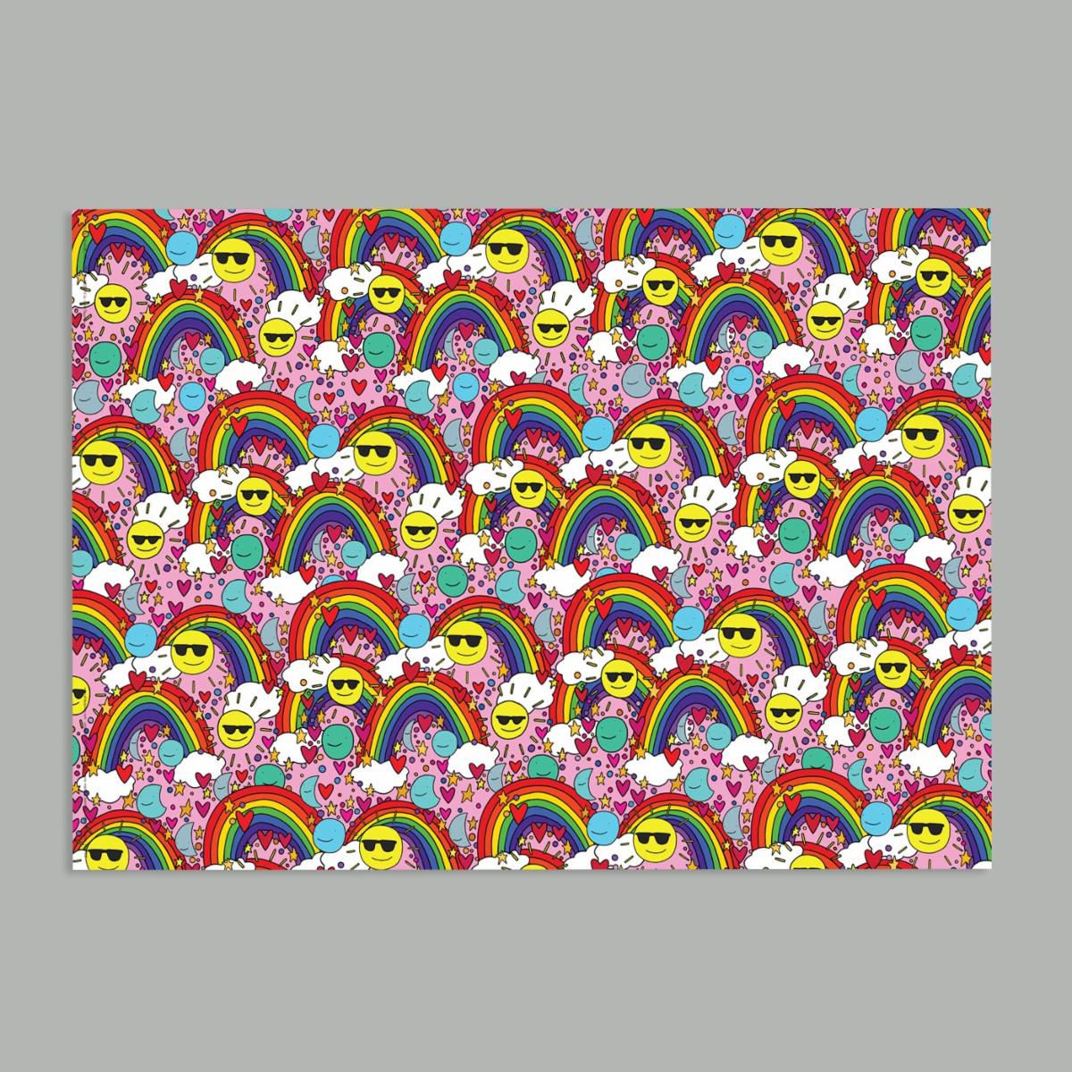 Smiles & Rainbows Wrapping Paper - Mu Shop