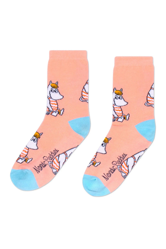 Snorkmaiden at the Beach Ladies Socks - Peach - Mu Shop