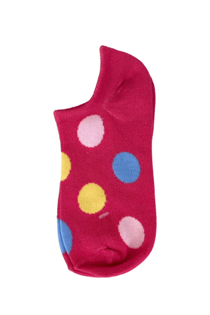 Spotted Adult Ankle Socks - Pink - Mu Shop