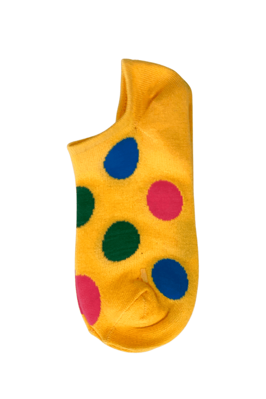 Spotted Adult Ankle Socks - Yellow - Mu Shop