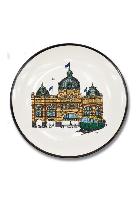 Squidinki Flinders Street Station Canapé Plate - Mu Shop