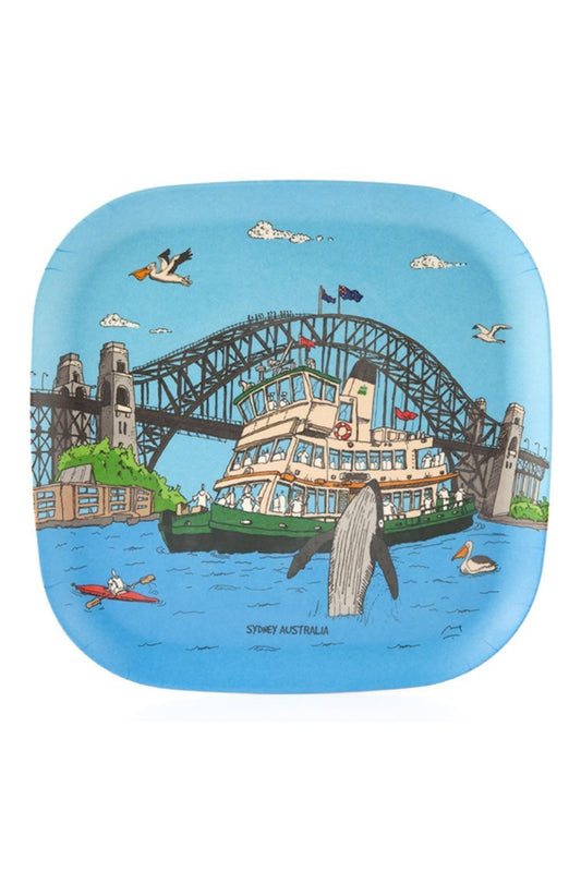 Squidinki Sydney Harbour Eco Bamboo Fibre Tray - Mu Shop