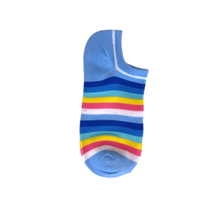 Striped Adult Ankle Socks - Blue - Mu Shop