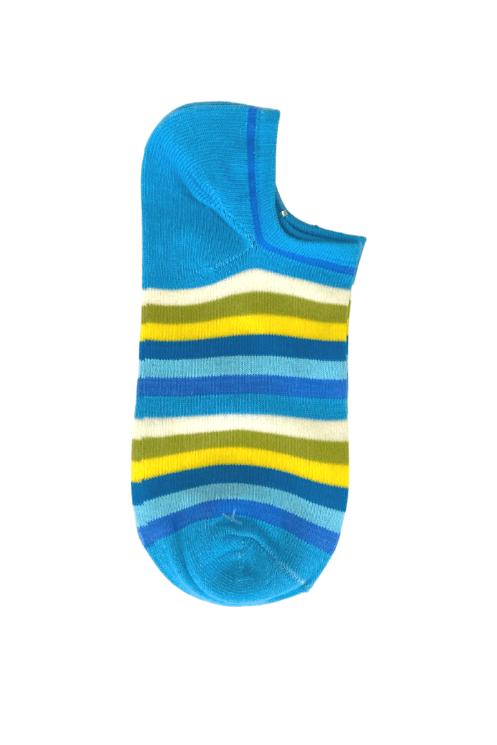 Striped Adult Ankle Socks - Blue - Mu Shop