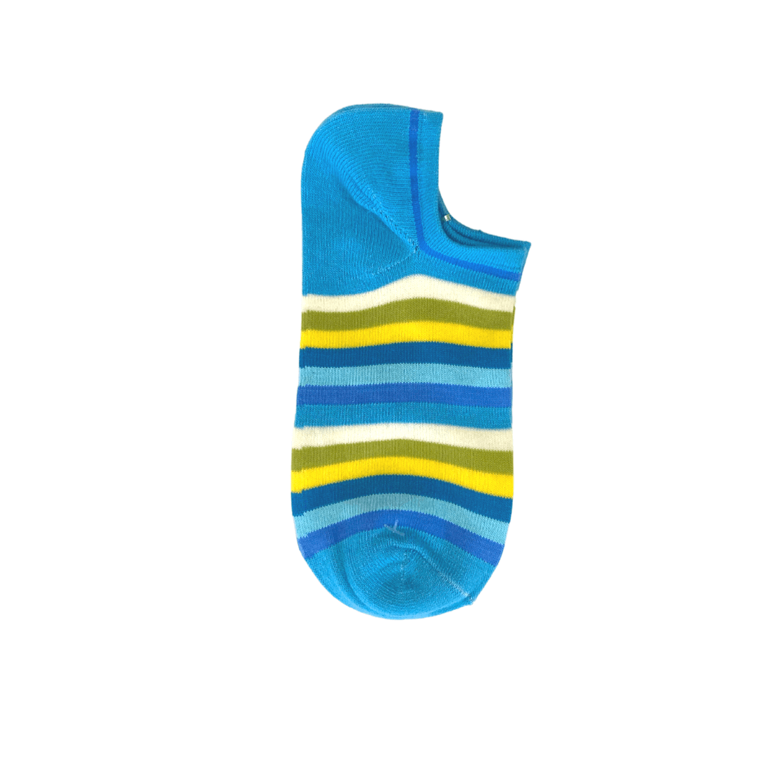 Striped Adult Ankle Socks - Blue - Mu Shop