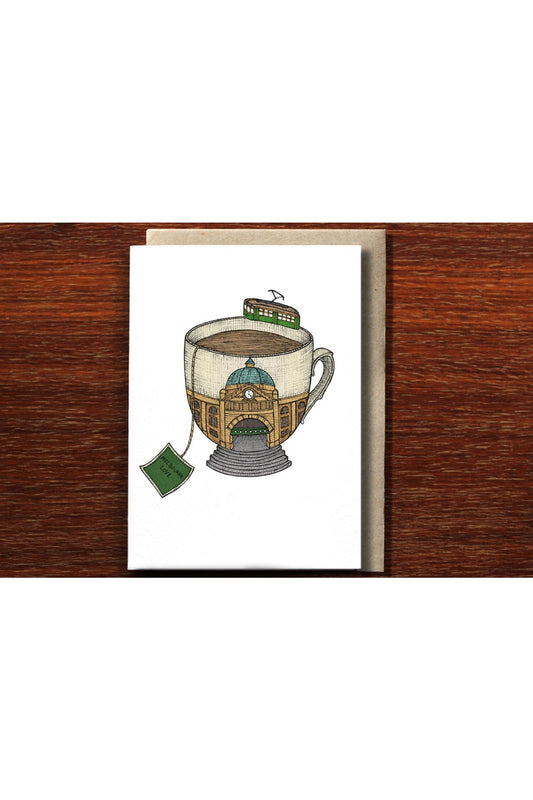 Teacup of Melbourne Greeting Card - Mu Shop