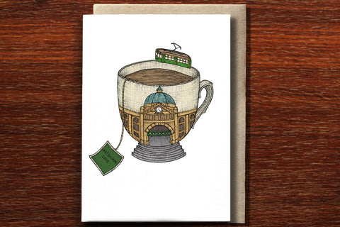 Teacup of Melbourne Greeting Card - Mu Shop