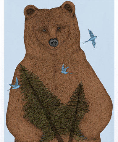 The Bear Who Left - A3 Print - Mu Shop