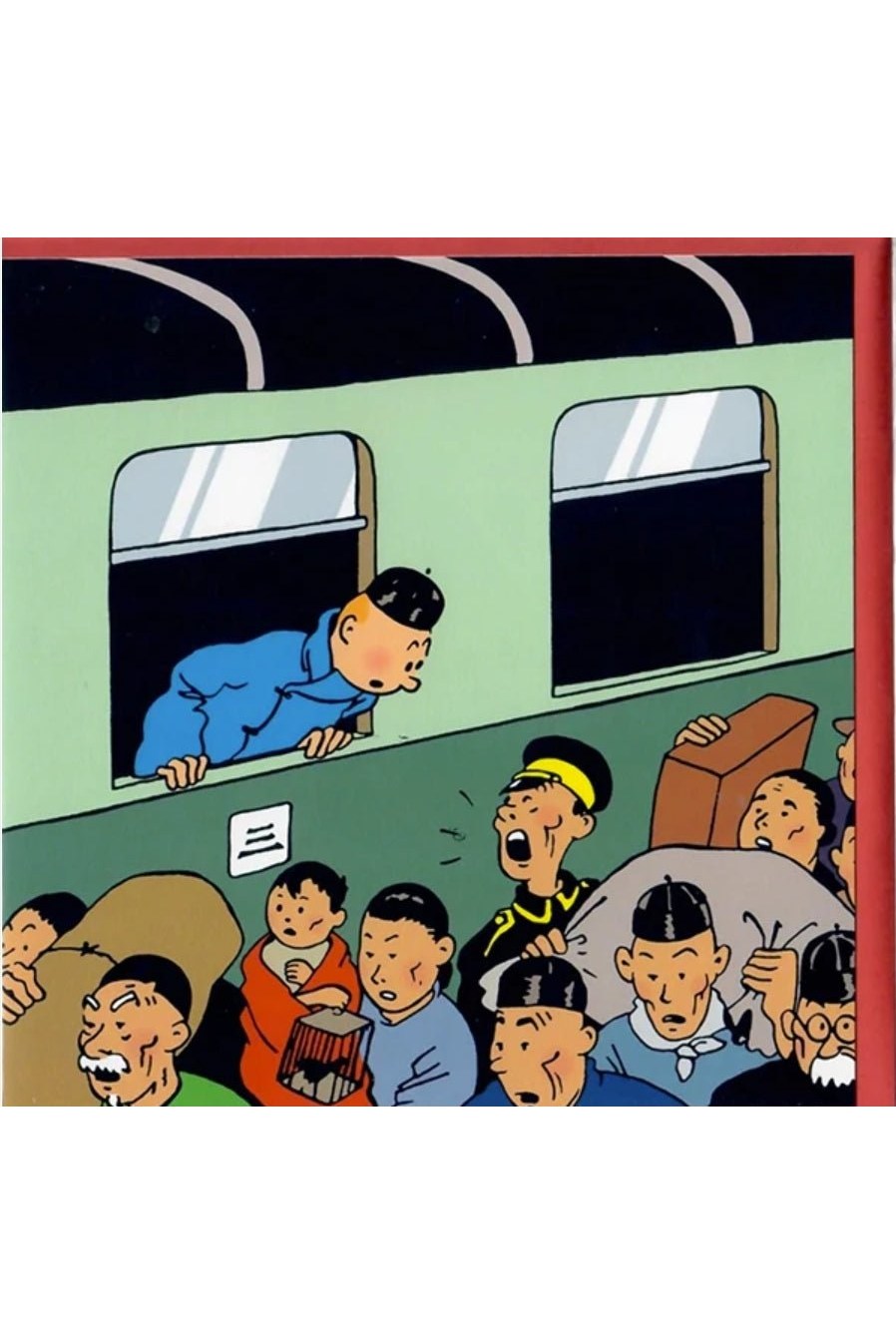 The Blue Lotus Train Tintin Card - Mu Shop