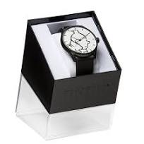 Tintin Black And White Classic Watch Black L - Mu Shop