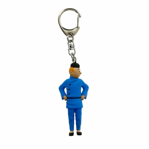Tintin Blue Lotus (small) Key Ring - Mu Shop