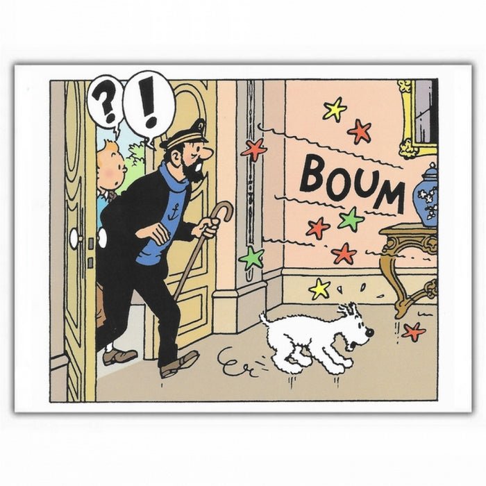 Tintin, Haddock and Snowy Boum Greeting Card - Mu Shop