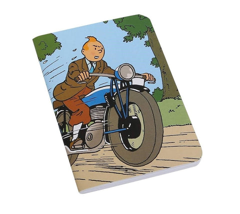 Tintin On Motorbike Notebook (Small) - Mu Shop