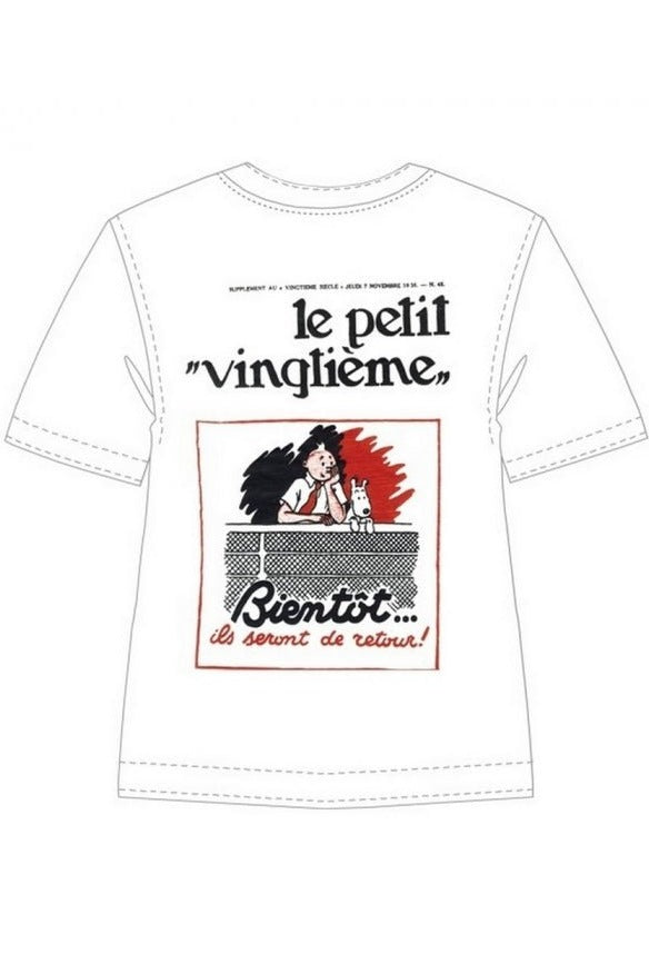 Tintin Petit Vingtième Bientôt Adult T-shirt - Mu Shop