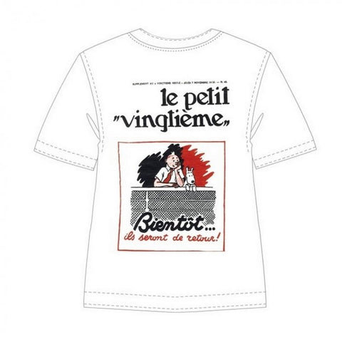 Tintin Petit Vingtième Bientôt Adult T-shirt - Mu Shop