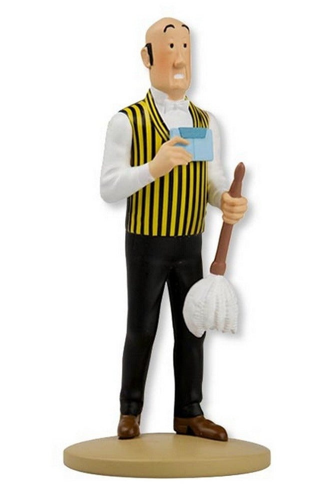 Tintin Resin Figurine - Nestor With Feather Duster 14cm - Mu Shop