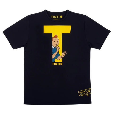 Tintin T Adult T-SHIRT (Black) - Mu Shop