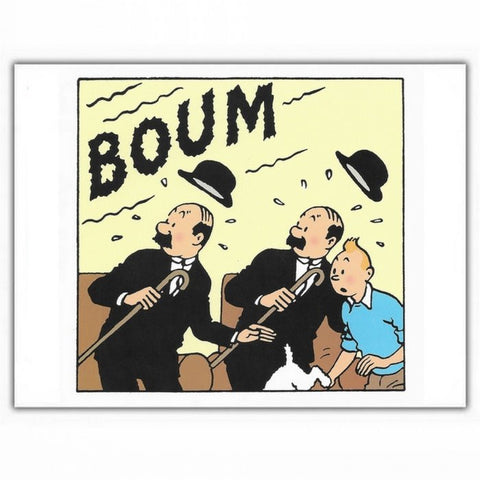 Tintin, Thomson and Thompson Boum Greeting Card - Mu Shop