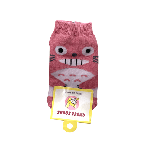 Totoro Kids Ankle Socks - Pink 130mm - Mu Shop
