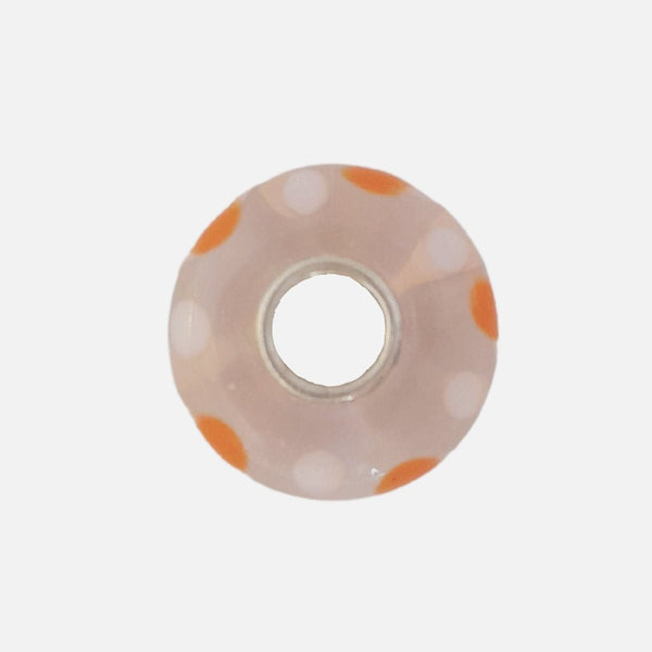 Transparent Bead with Orange Dots Universal Unique Bead #1420 - Mu Shop