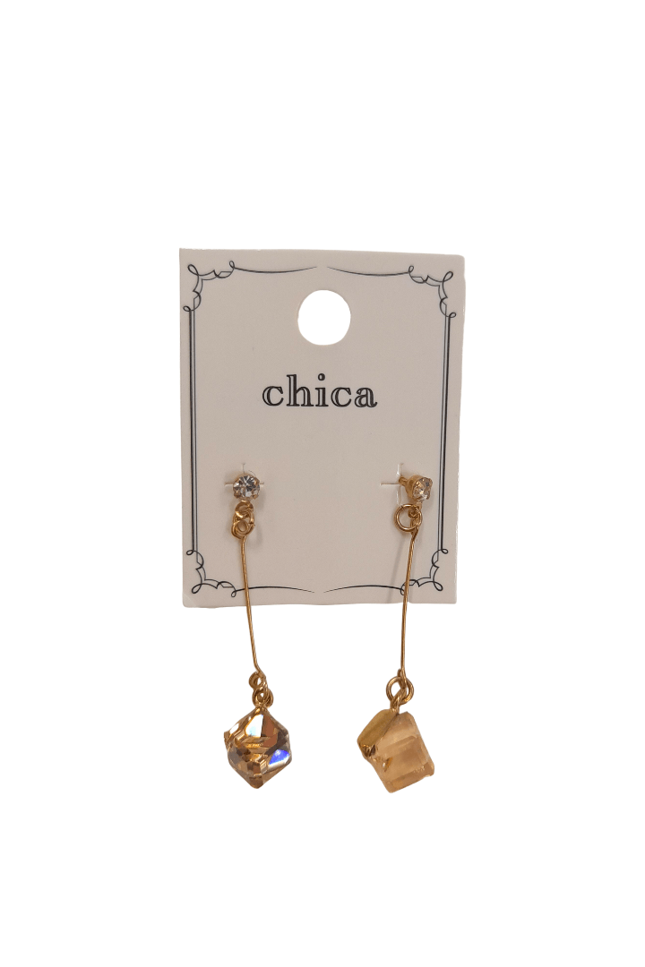 Transparent Cube Earring - Mu Shop