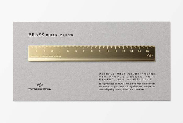 Traveler's Company Brass Ruler 16cm - Mu Shop