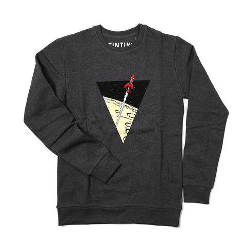 Triangle Rocket Adult Sweat Shirt Charcoal - Mu Shop