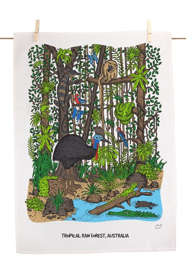 Tropical Rainforest Tea Towel - Mu Shop