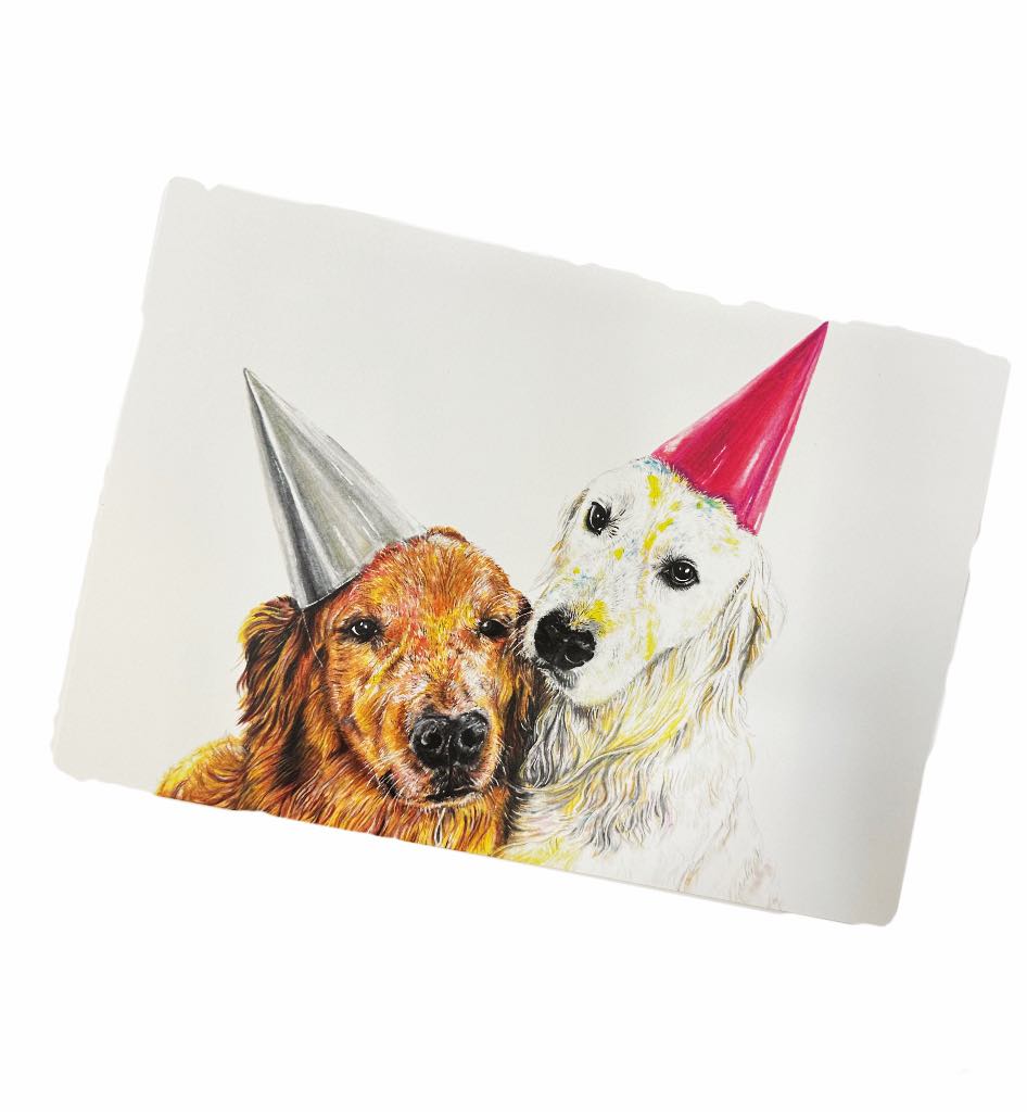 Two Cute Dogs Print - Mu Shop