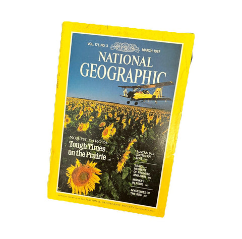 Vintage National Geographic Magazine March 1987 - Mu Shop