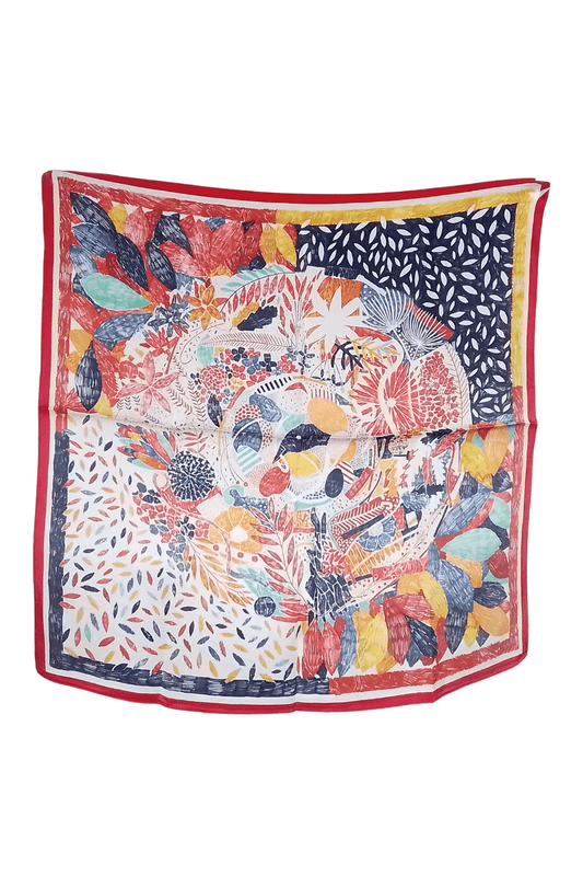 Vintage Scarf- Garden - Mu Shop