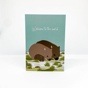 Welcome to the World - Baby Wombat Card - Mu Shop