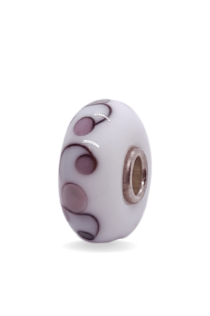 White and Purple Pattern Unique Bead #1103 - Mu Shop