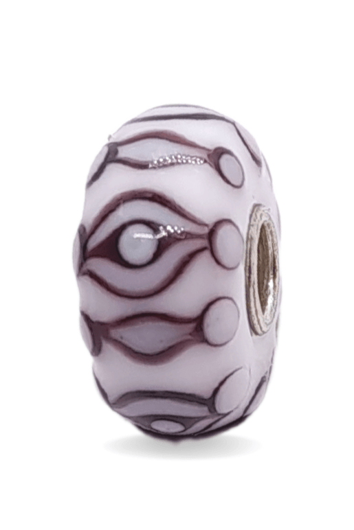 White Complex Pattern Unique Bead #1191 - Mu Shop