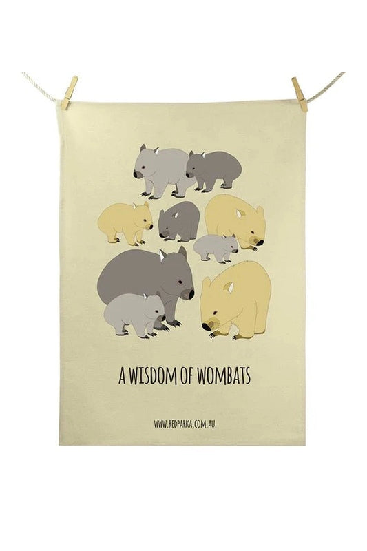 Wisdom of Wombats Tea Towel - Mu Shop