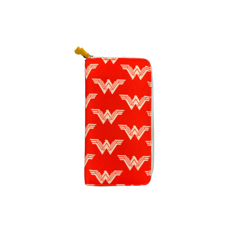 Wonder Woman Red and Blue Logo Pattern Wallet - Mu Shop