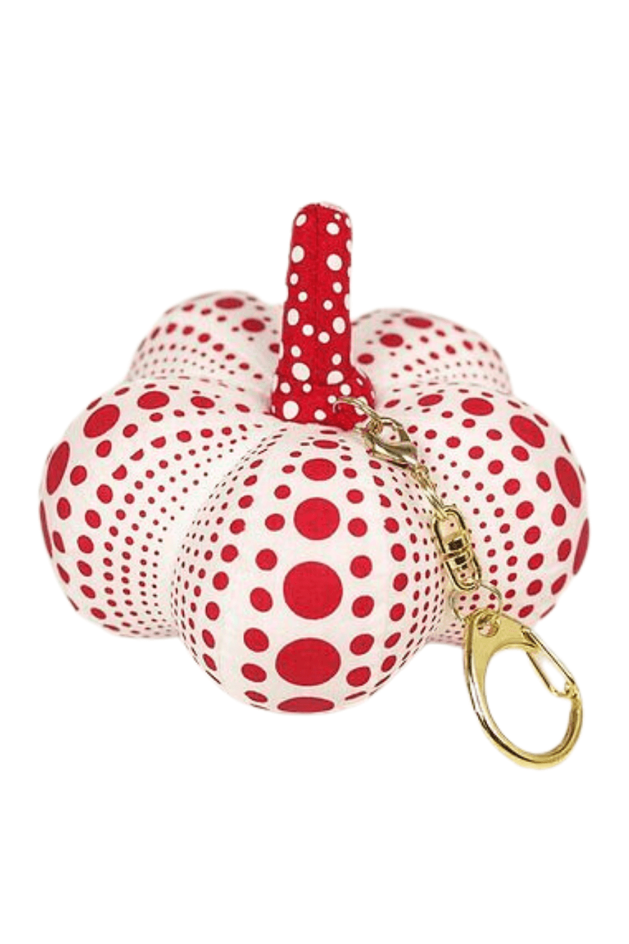 Yayoi Kusama Soft Sculpture Pumpkin Mascot Plush Keyring White - Mu Shop