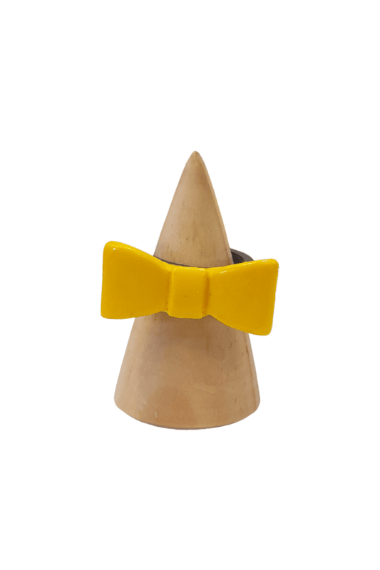 Yellow Bow Resin Ring - Mu Shop