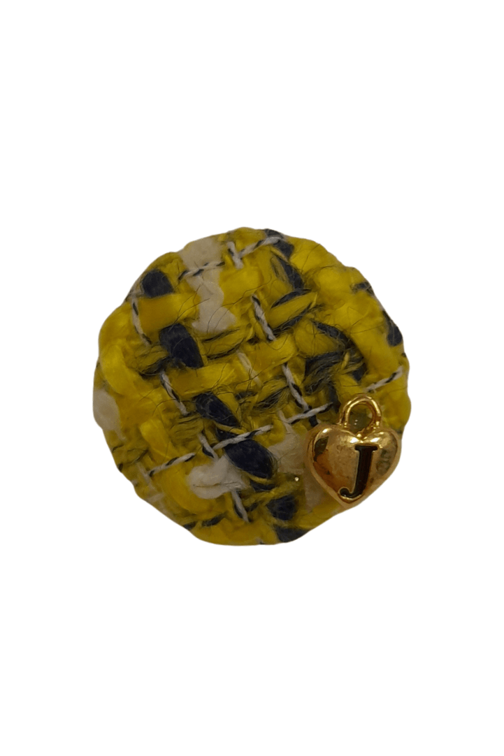 Yellow Button Brooch - Mu Shop