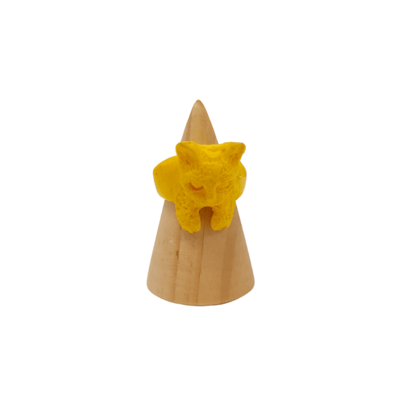 Yellow Cat Resin Ring - Mu Shop