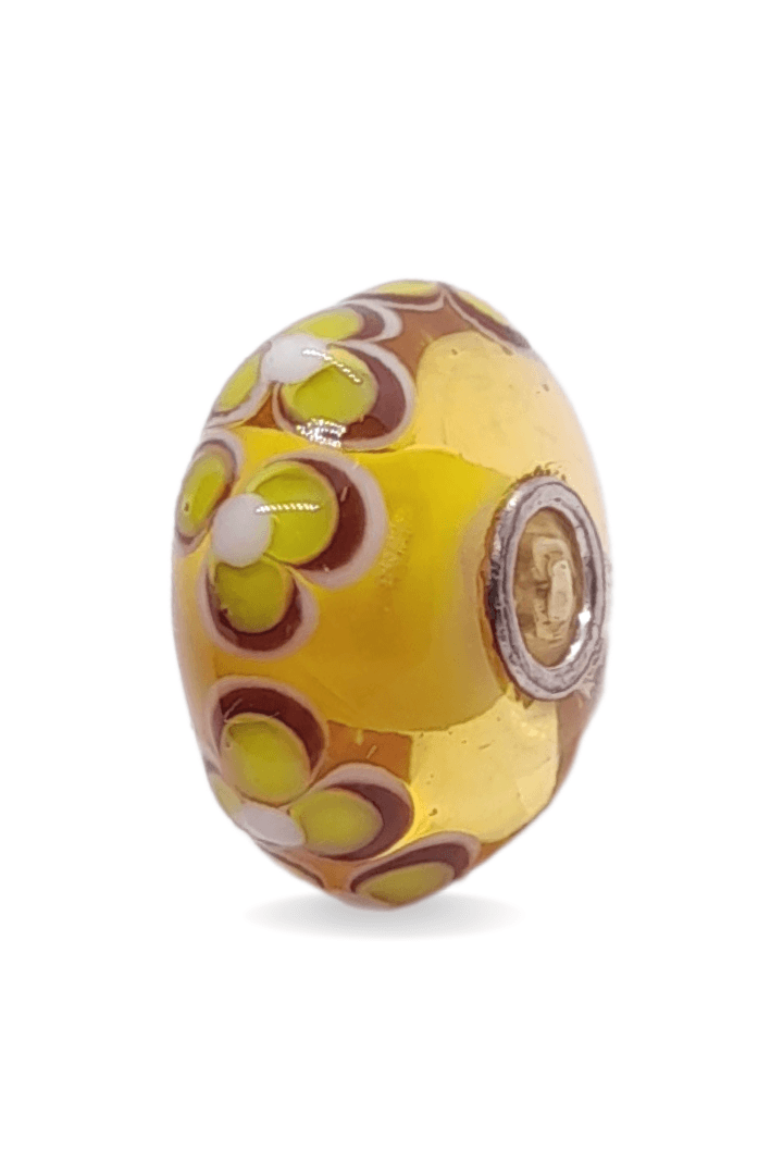 Yellow Flower Pattern Unique Bead #1321 - Mu Shop