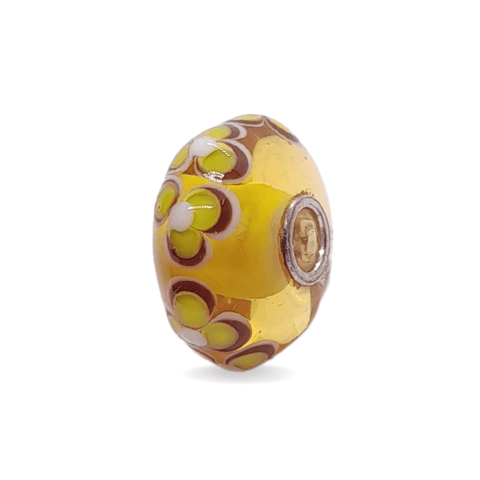 Yellow Flower Pattern Unique Bead #1321 - Mu Shop