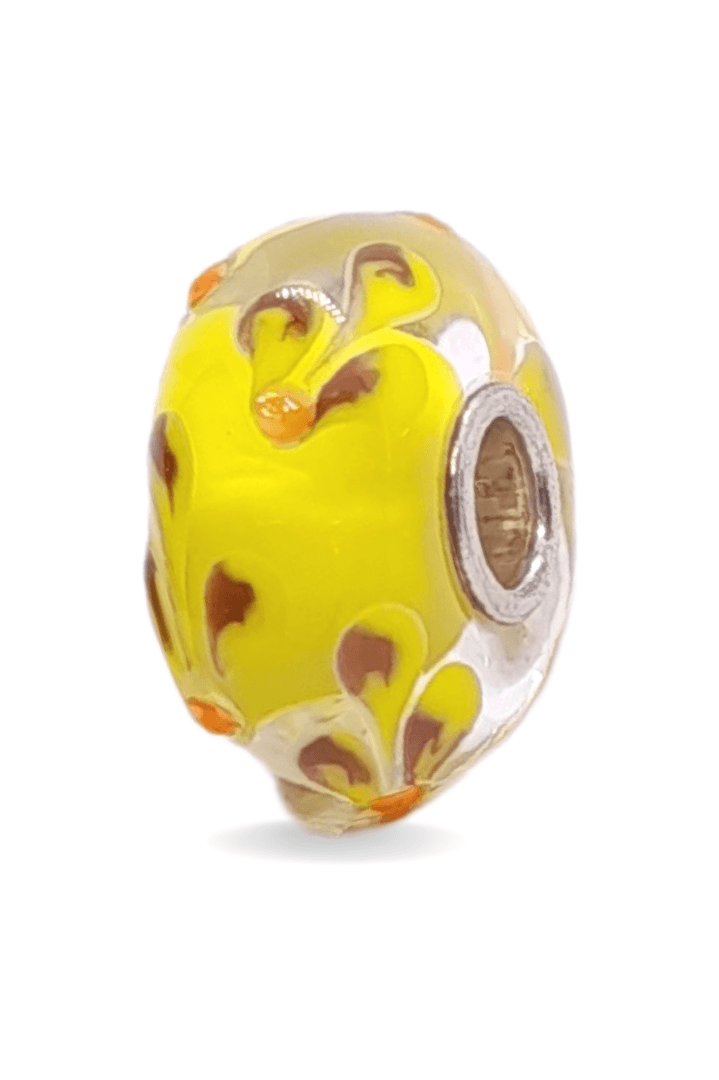 Yellow Leaves Pattern Unique Bead #1329 - Mu Shop