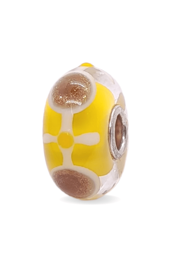 Yellow Stickman Pattern Unique Bead #1298 - Mu Shop