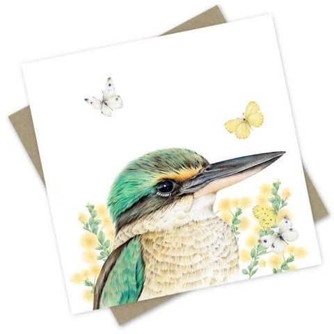 Yindi Sacred kingfisher card - Mu Shop